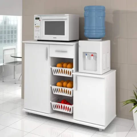 Armário cozinha A-310 2 portas 1 gaveta com 3 porta frutas