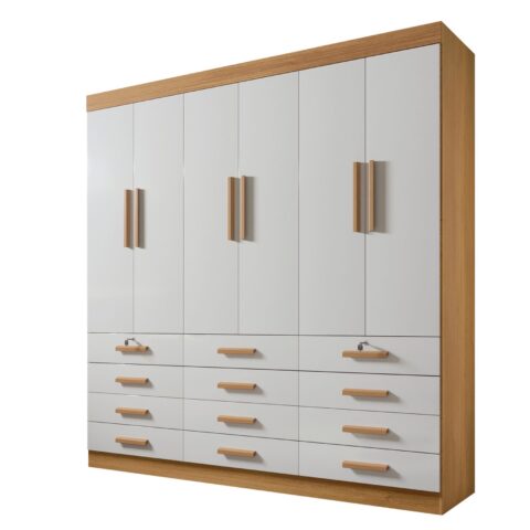 Guarda Roupa Mônaco 6 Portas 12 Gavetas